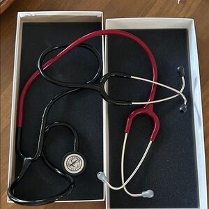 Dual Stethoscope Set in Black and Red